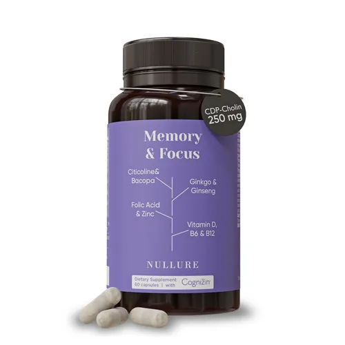 Nullure Nootropikum – mit Cognizin Citicolin Ginkgo und Bacopa