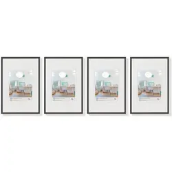 Walther KV045B New Lifestyle Bilderrahmen 30x45cm schwarz 4er Pack - Bilderrahmen im modernen Design, ideal für kreative Wandgestaltungen und Fotopräsentationen.