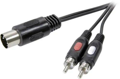 SpeaKa Professional SP-7870640 DIN-Anschluss / Cinch Audio Anschlusskabel [1x Diodenstecker 5pol (DIN)