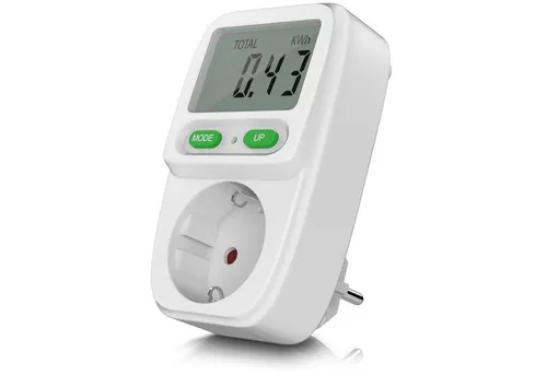 BEARWARE Energiekostenmessgerät Stromkostenmessgerät, Stromverbrauchsmesser mit Kinderschutzsicherung, Stromzähler Steckdose, Verbrauchsmessung ab 0,2W, Kostenüberwachung