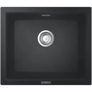 GROHE K700U Kompositspüle, schwarz - Sanitäranlagen & Zubehör - Hochwertige Granitspüle aus 100% Quarzkomposit, hitzebeständig und leicht zu reinigen, ideal für moderne Küchen.