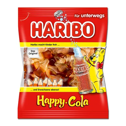  Haribo Happy-Cola, Colafläschchen, 100g Beutel 10,00€/1kg