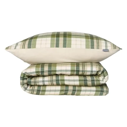 Schiesser Bettwäscheset Morris | 2-teilig | Kariert | Grün in grün von Schiesser