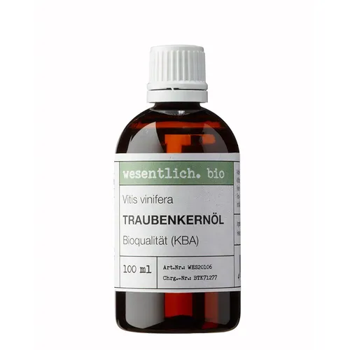 Traubenkernöl bio kaltgepresst von wesentlich.