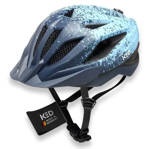 KED Kinderhelm Street Jr. Pro, blau - Fahrradhelm für Kinder, ideal für Radsport-Einsteiger mit optimaler Belüftung und leichtem Gewicht für sicheren Fahrspaß im Gelände und Straßenverkehr.