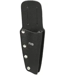 FHB Messertasche Malte, schwarz, 88840-20 - Messer-Aufbewahrung aus hochwertigem Rindleder, mit Kombigerbung und praktischer Befestigung für Koppel oder Gürtel, ideal für Handwerker.