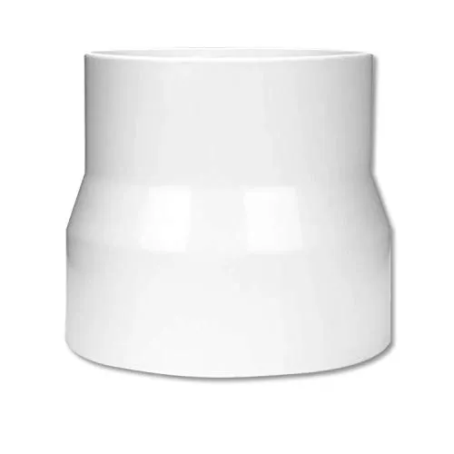 Hon&Guan 110mm auf 100mm Rohr Reduzierstück Adapter, Reduzierverbinder Abluftschlauch Adapter, Runden Reduzier Kanal für Rohrventilator Badezimmer Küchen Abzugshaube Trockner (110mm bis 100mm)