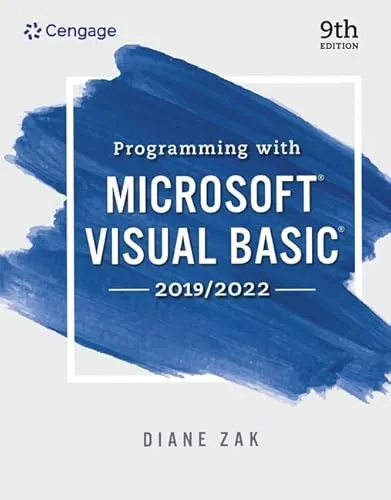Programming with Microsoft Visual Basic 2019/2022 by Diane - Bücher – 9. Auflage, umfassendes Handbuch mit 960 Seiten für Programmierer, ideal für Einsteiger und Fortgeschrittene.