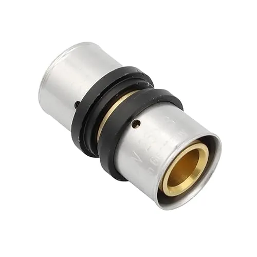 Pipetec Pressfitting Kupplung 26x3 mm Verbinder TH Kontur Verbundrohr, DVGW, TH-Profil
