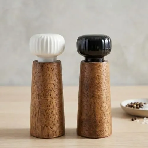 MAITTON Salz- und Pfeffermühle aus Holz und Keramik