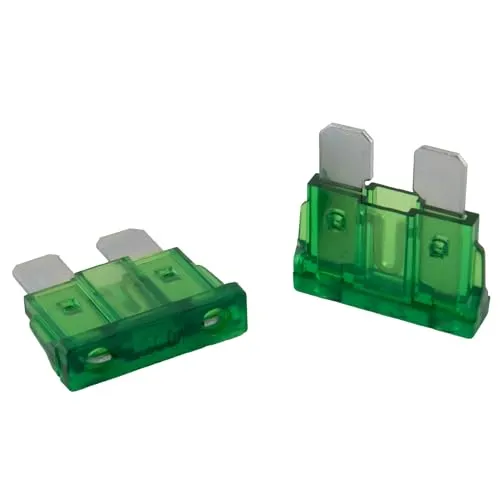 Stk. SeKi Standard ATO Flachstecksicherung 30A grün; Auto Sicherung 19mm Flachsicherung 32V/DC Boot Wohnwagen 5