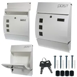 Wandbriefkasten inkl. Zeitungsrolle Weiß U2 - Briefkasten aus verzinktem Stahl, wetterfest und abschließbar, mit praktischem Zeitungsfach und 2 Ersatzschlüsseln für zusätzliche Sicherheit.