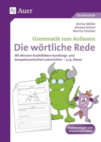 Produktbild Wörtliche Rede: Monster-Erzählbilder für 3./4. Klasse
