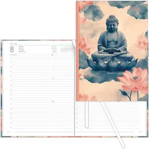 Alpha Buchkalender 160207, Style Zen, Jahr 2026, A5, Chefkalender, 1 Tag = 1 Seite