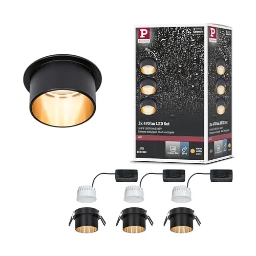 Paulmann 93379 LED Einbauleuchte Gil 3-Step-Dim in gold von Paulmann
