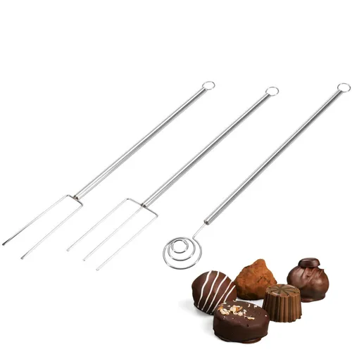 Westmark Schokoladentauchgabel-Set, 3-tlg. – Pralinenbesteck für DIY Pralinen