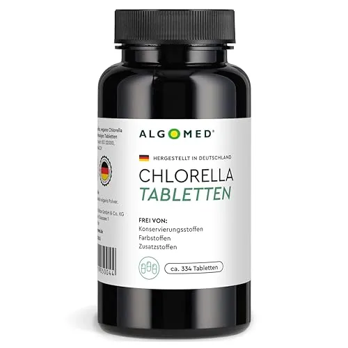 Algomed Chlorella Deutschland 100 g Tabletten - Reine Chlorella-Tabletten für Ihre Gesundheit, reich an Nährstoffen und ideal zur Unterstützung Ihres Wohlbefindens.