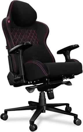 Yumisu 2050 Gaming-Stuhl Schwarz-Rosa - Gaming-Stuhl Yumisu 2050 in Schwarz und Rosa mit Memory-Schaum-Füllung für maximalen Komfort und Unterstützung während des Spielens oder Arbeitens.