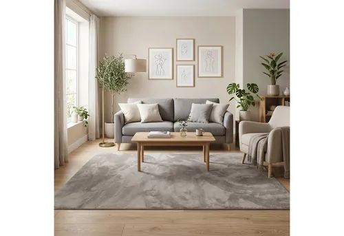 Pergamon Hochflor Teppich, Grau, 80x150 cm – Stilvolle Akzente für Ihr Zuhause - Hochflor Teppich in Grau, 80x150 cm, sorgt für Gemütlichkeit und Stil. Mit rutschfester Unterseite und hoher Strapazierfähigkeit, ideal für jeden Wohnraum. Genießen Sie das luxuriöse Gefühl und die zeitlose Eleganz.