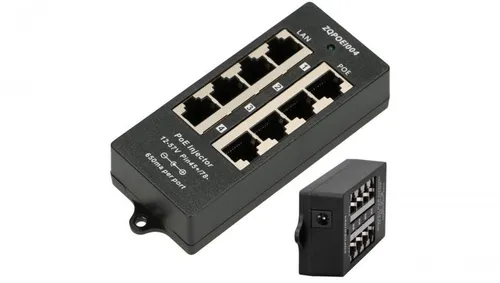 PoE Injector 4x 100Mb/s RJ45 Extralink 4 Portowy