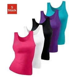 PETITE FLEUR Damen Unterhemd 5er-Pack