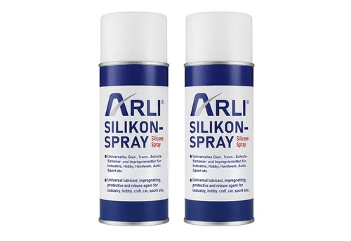 ARLI Silikon 2x Silikon Spray 400ml Universelles Gleitmittel, Silikonspray, gebrauchsfertig, (2er, 2-tlg., Set), Trennmittel Schmiermittel Schutzmittel