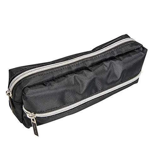 ONLINE Premium-Schlampermäppchen/Pencil Case in Black Style I Stylisches Schlamperetui für Jungen und Mädchen I Federmäppchen mit Reißverschluss I 2 Fächer I Ideal für Schule,Uni und Büro, 22 cm