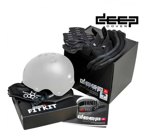 Triple 8 Helm Deep Cover Fit Kit 03743610 - Stylischer Jethelm für Herren in XL/XXL, aus robustem Polyester gefertigt. Ideal für sicheren Fahrspaß auf dem Fahrrad.