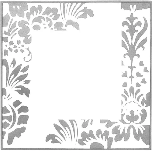 Oslo MasterLine Dekospiegel Spiegel 40 x 40 cm mit schwarzem oder silbernem Deko-Druck mit Holz, Mirror Spiegel gerahmt - FSC-zertifiziert - Deko Druck silber matt