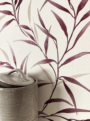 Produktbild Newroom Vliestapete Aissa Rot – Blumenmuster Tapete