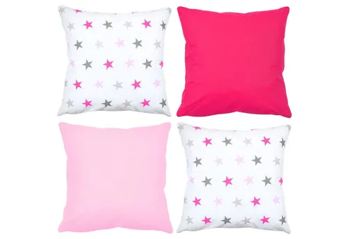 Amilian Dekokissen 4er Set - Dekokissen mit Füllung - 50x50 cm - Deko Kissen