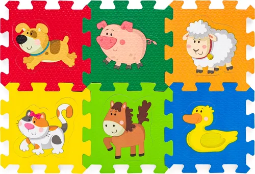PLASTICA Schaumpuzzle mit Erbrochenem 6 Stü ck