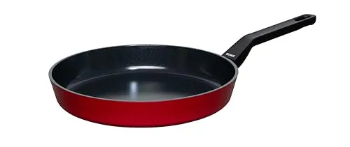 Kelomat 3503-376, Bratpfanne, 28cm Durchmesser, EVO RED, keramische Antihaft-Versiegelung, Induktion, LBH 48.9x29.3x4,5 Gewicht 1.384kg, ergonomischer Kunststoffgriff, mit Flammschutz (28 cm)