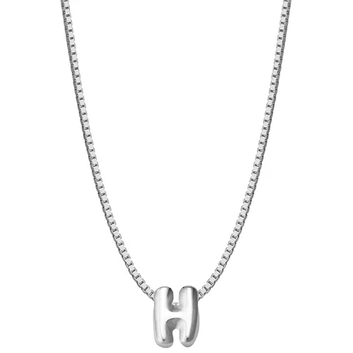 Glanzstücke München Damen Halskette Buchstabe H aus Sterling Silber - Elegante Halskette mit Buchstaben H aus 925 Sterling Silber, ideal für jeden Anlass. Die verstellbare Kettenlänge von 40 cm plus 5 cm Verlängerung sorgt für perfekten Sitz.