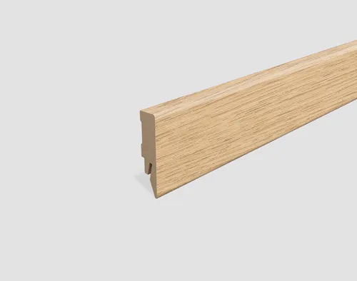 EGGER Sockelleiste L623, L: 240 cm, H: 5.8 cm, 2,40m, passend zu Fußboden Berdal Eiche hellbraun