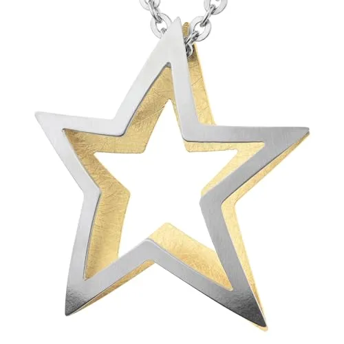 Ernstes Design Anhänger Stern Gelbgold beschichtet AN994 von Ernstes Design