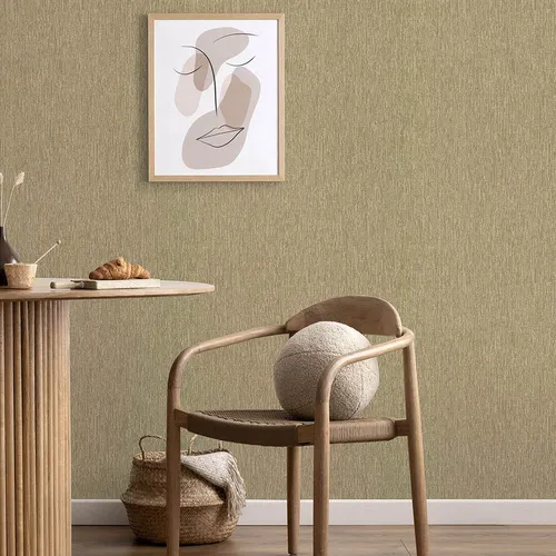 Guido Maria Kretschmer Tapete Linien Struktur Gold Metallic - Moderne Vliestapete in Gold mit abziehbarer Oberfläche, ideal für alle Zimmer. Hoch waschbeständig und lichtbeständig für langanhaltende Freude an Ihrem Wohnraum.