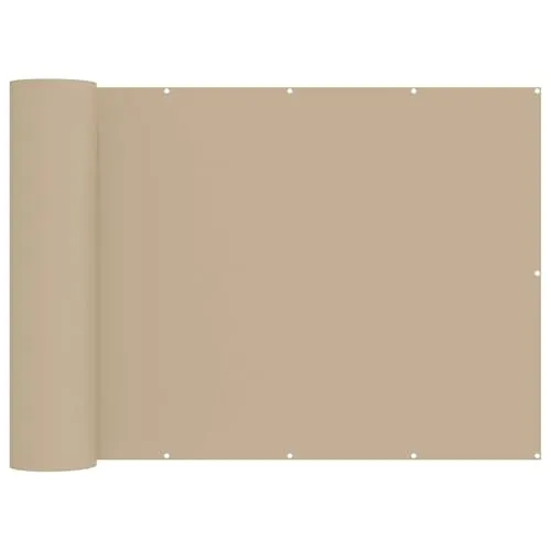 vidaXL Balkon Sichtschutz 150 x 600 cm - Beige - Moderner Sichtschutz für Balkone, einfach zu montieren und ideal für mehr Privatsphäre im Freien. Der strapazierfähige Stoff schützt zuverlässig vor UV-Strahlen und Regen, sorgt für eine gemütliche Atmosphäre und ist perfekt für entspannte Sommertage.