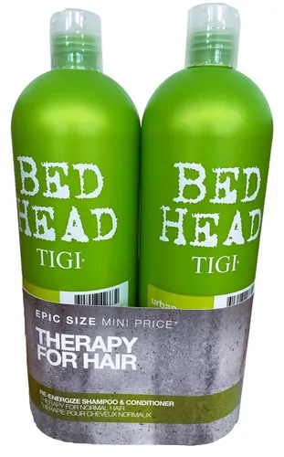Tigi Bed Head Re-Energize Tween Duo - Shampoos für normales Haar mit starkem Pflegekomplex, der Spliss und brüchige Stellen bekämpft. Bringt Mega-Feuchtigkeit und schützt die Haarfarbe für seidigen Glanz und Volumen.