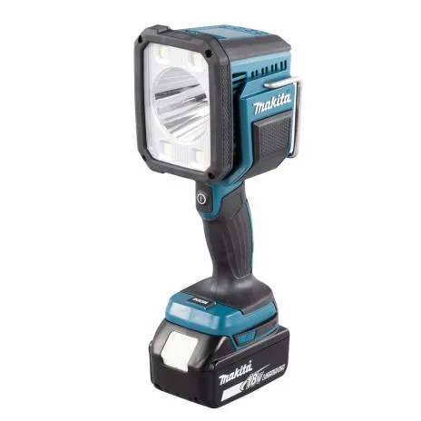 Makita LED-Akku-Handstrahler DML812 14,4 V / 18 V - Arbeitsleuchte mit 5000-6000 lm Lichtstrom, ideal für Baustellen. Kabelloser Betrieb dank Li-Ionen Akku und IP54 Schutz gegen Staub und Spritzwasser.