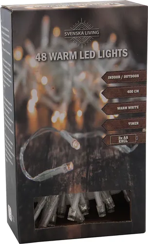 HIT 23146219 - LED Lichterkette 48 LED - 400 cm / Timer