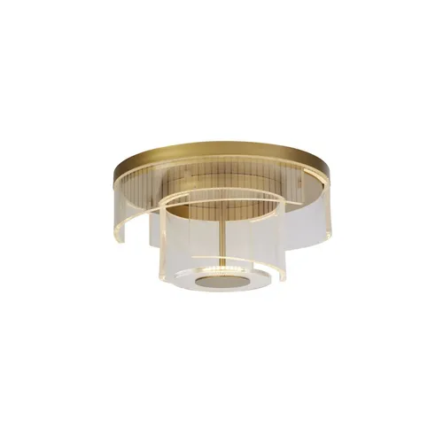 Elegante LED Deckenlampe Gold Metall 40 cm - Moderne Deckenleuchte für Wohnzimmer und mehr, mit warmweißem Licht und energieeffizienter LED-Technologie. Ideal für stilvolle Akzente und gemütliche Atmosphäre.