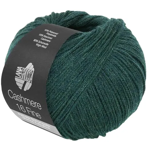 LANA GROSSA Cashmere 16 Fine | Aus Kaschmir- und Merinowolle | Handstrickgarn aus 80% Schurwolle (Merino extrafine), 10% Kaschmir & Polyamid | 50g Wolle zum Stricken & Häkeln | 320m Garn FB 66