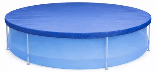 Happy People Poolabdeckung Rund Stahlrahmenpool 240 cm Abdeckplane Poolplane 270 cm Gummizug