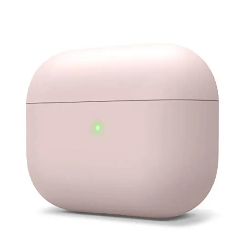 elago Liquid Hybrid Silikon Hülle entwickelt für Apple AirPods Pro Ladecase – Dreischichtige Struktur : Voller Schutz, LED Sichtbar, Hochwertiges Silikon Schutzhülle für AirPods Pro Case (Sandrosa)