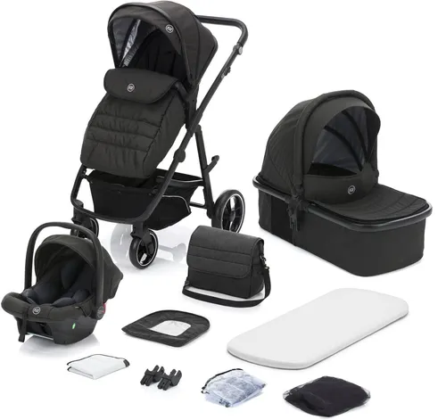 Fillikid Kombi-Kinderwagen Jaguar, 9-teiliges Set - Der Fillikid Kombi-Kinderwagen Jaguar vereint Komfort und Sicherheit für dein Baby von den ersten Tagen bis zu den ersten Schritten. Mit laufruhigen EVA Rädern und einer atmungsaktiven Matratze für entspannte Ausflüge.