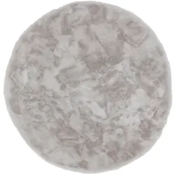 SCHÖNER WOHNEN-Kollektion Fellteppich Tender, rund - Teppiche, besonders weich durch Microfaser-Kunstfell, waschbar und ideal für ein gemütliches Wohnzimmer in Silber