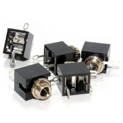 3,5 mm 3 Polig Stereo Klinkenstecker Buchse Löten Chassis Montage [5 Stück]