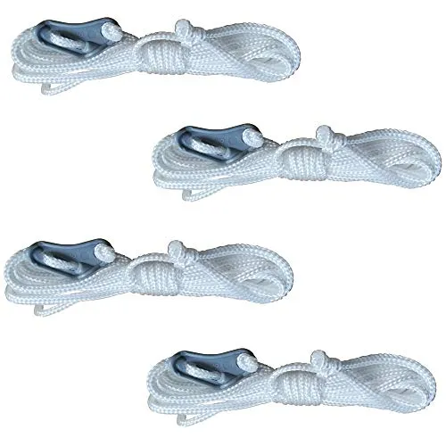 4er Pack Zelt Abspannleinen 3mm x 3m Zeltschnur Spannseil Seilspanner Schnur Abspannseil