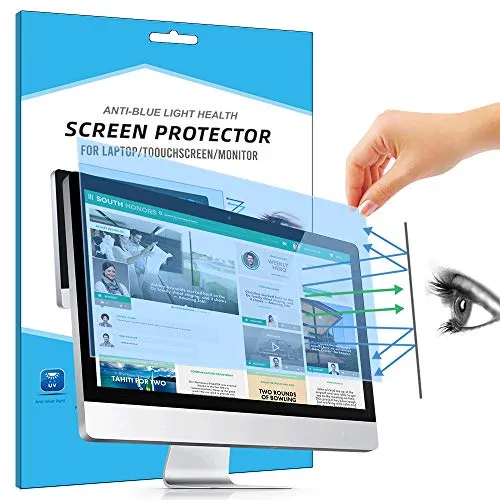 FiiMoo Abnehmbarer 24 Zoll Computer/Monitor Anti Blue Screen Protector, Premium Anti Blaulichtfilter, Blendschutzfolie Augenschutz Displayschutzfolie für 24